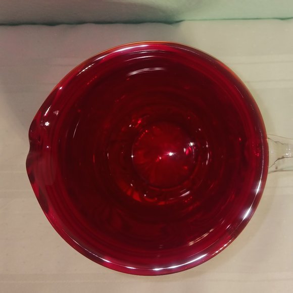 Vintage Durand Ruby Red Art Glass Pitcher ca 1924 - 1934 - Picture 5 of 6